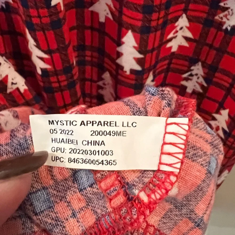 Imagine Sleepwear Christmas winter‎ long sleeve nightgown kids girls XL plaid
